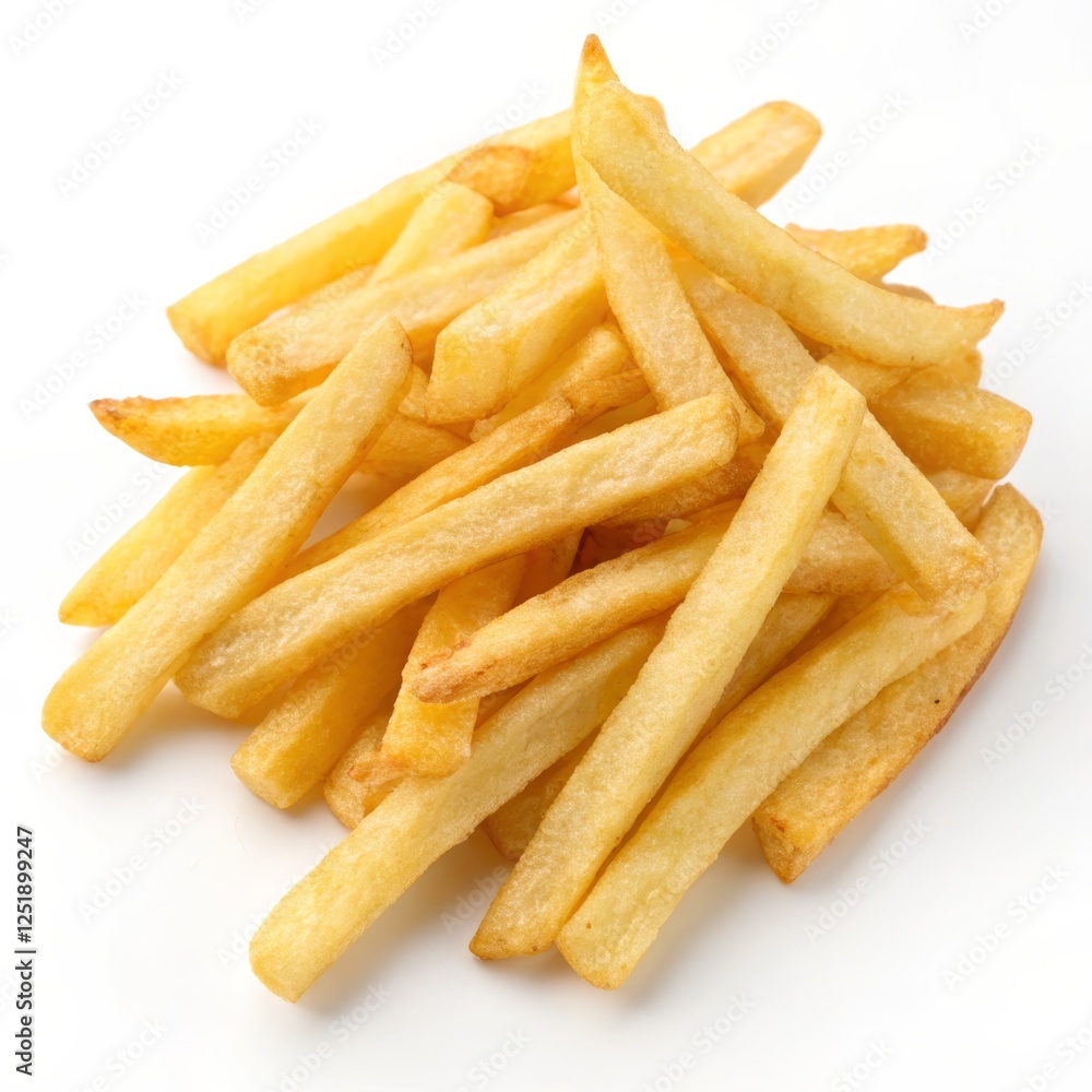french fries, isolated on white