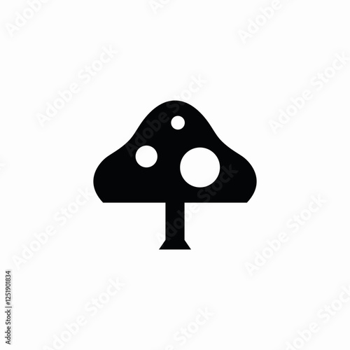 mushroom plant icon sign vector