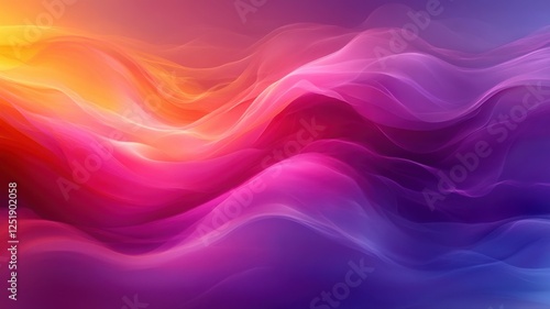 Wallpaper Mural Abstract Colorful Waves of Light in Warm and Cool Tones Torontodigital.ca
