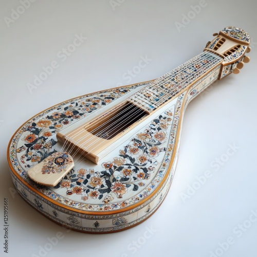 3D realist vintage dulcimer with pattern photo