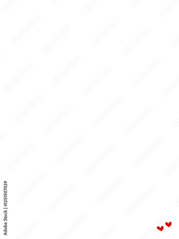Minimalist White Background with Small Red Hearts in the Corner Minimalist White Background with Small Red Hearts in the Corner
