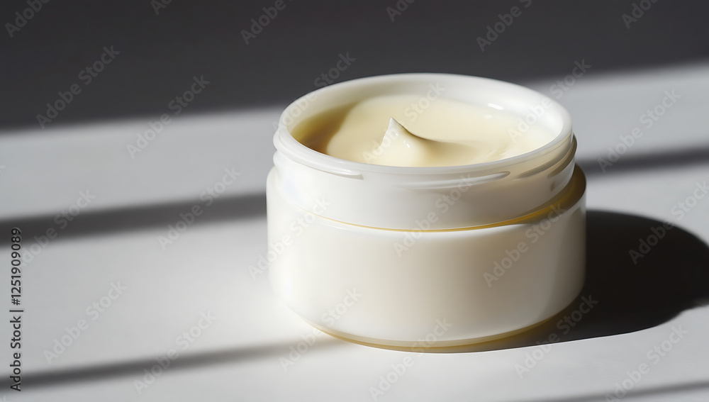 White cosmetic cream jar mockup White cosmetic cream jar mockup