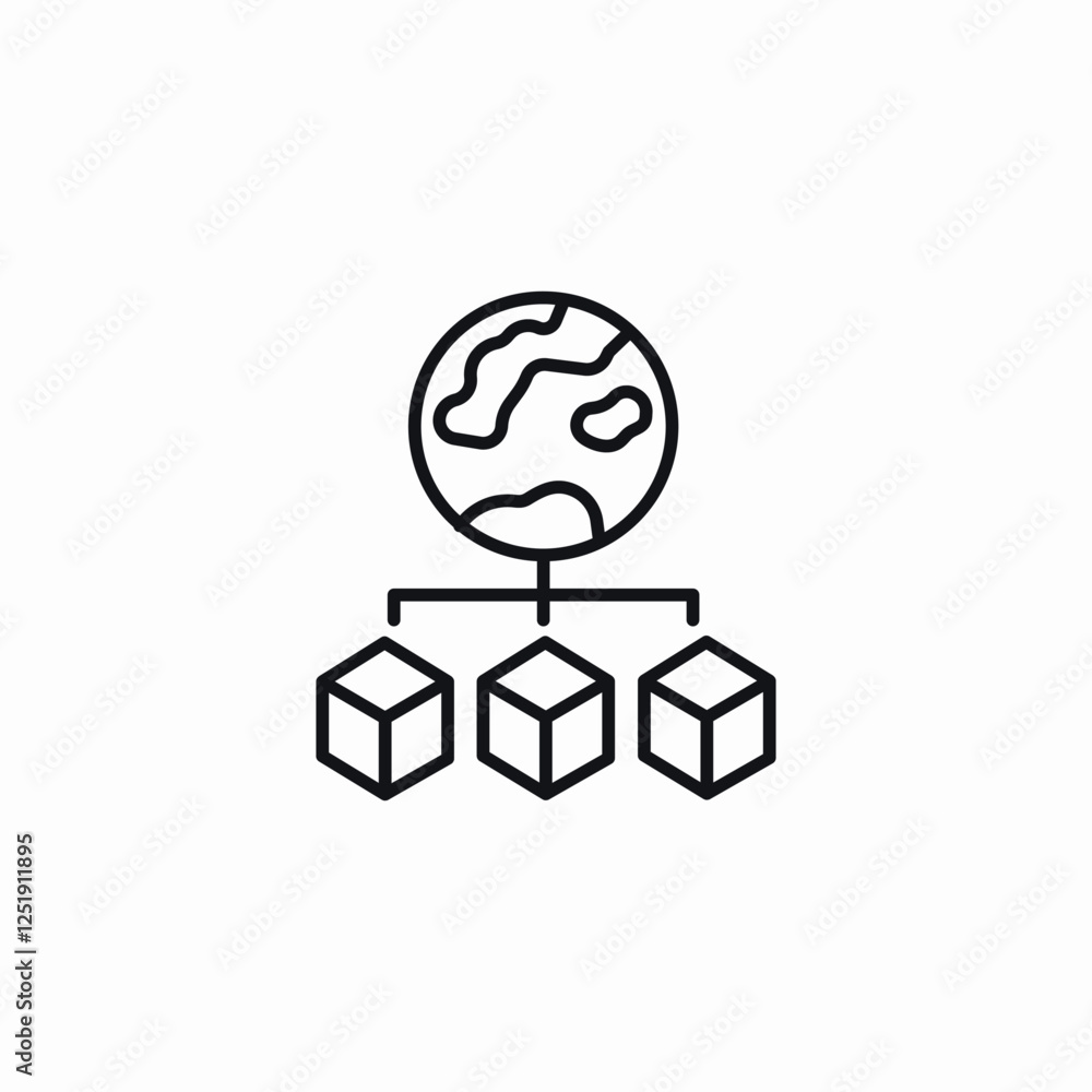 global netword diagram icon sign vector global netword diagram icon sign vector