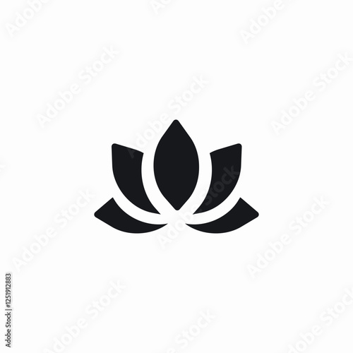 lotus flower icon sign vector