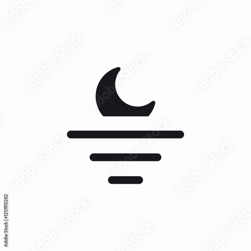 moonrise view icon sign vector