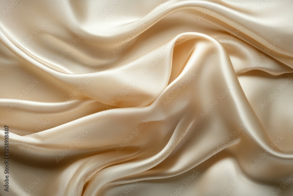 Luxurious cream satin fabric texture with elegant folds. Neural network AI generated Luxurious cream satin fabric texture with elegant folds. Neural network AI generated