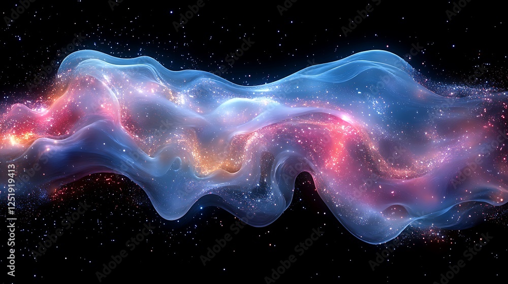 Fototapeta premium Futuristic analysis of neural data flow displayed in an electric blue and pink spectrum