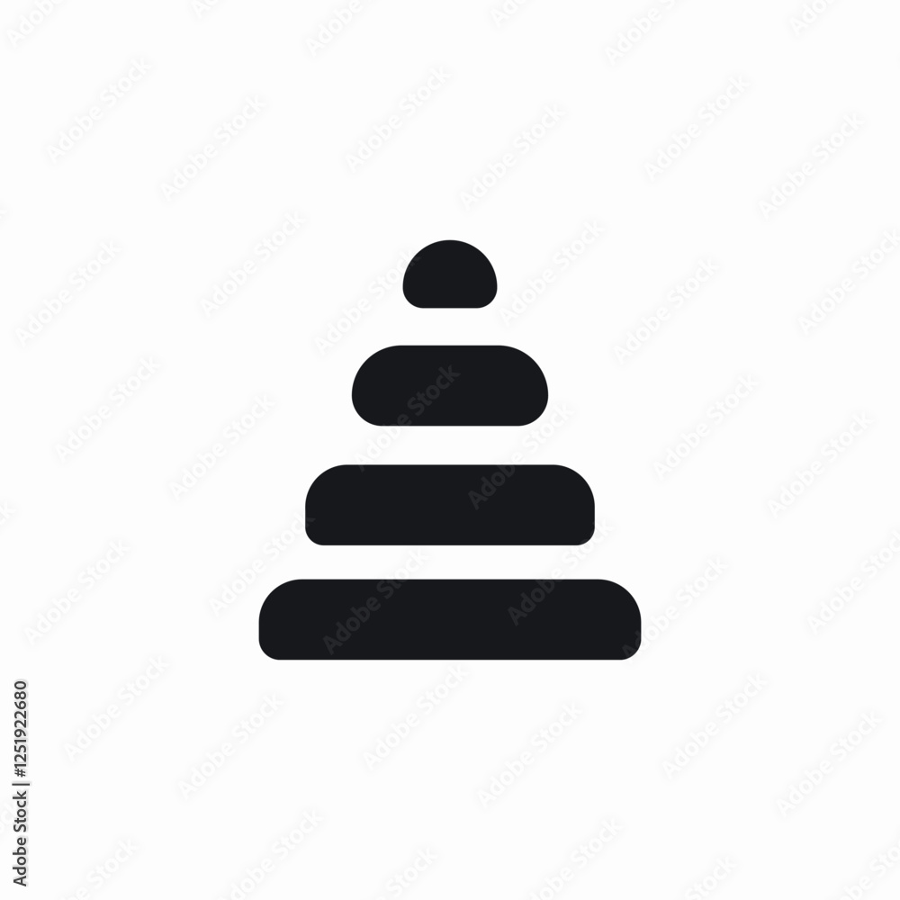 stacked plates pyramid icon sign vector stacked plates pyramid icon sign vector