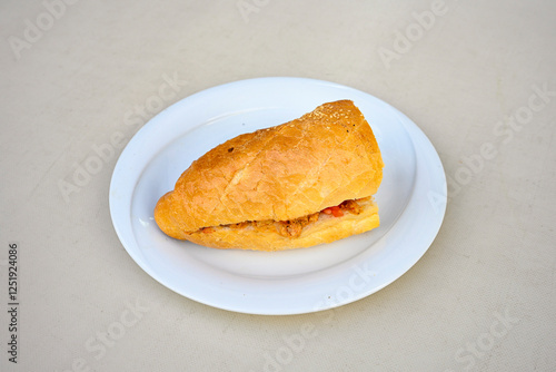 Lavash zurna doner kebab ( zurna  durum )  or shawarma sliced in plate isolated.  hatay usulu tavuk Et doner durum. Gobit ekmek arasi doner. Pilavustu iskender doner kebap.  photo