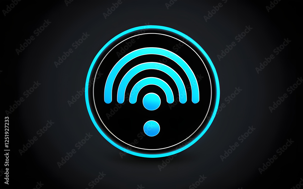 Wi-Fi symbol icon for wireless communication Wi-Fi symbol icon for wireless communication