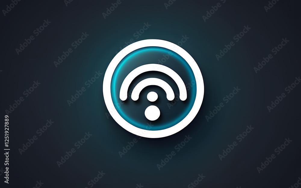 Wi-Fi symbol icon for wireless communication Wi-Fi symbol icon for wireless communication