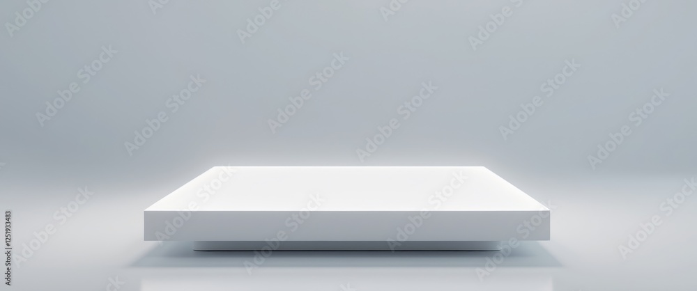 Illuminated White Square Platform Digital Design Illuminated White Square Platform Digital Design