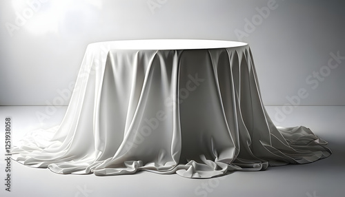 Mysterious White Tablecloth generative AI