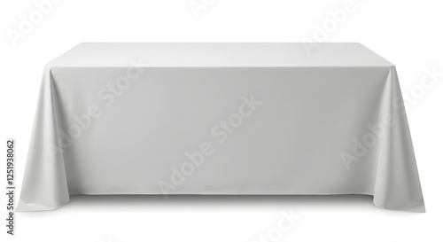 Blank White Tablecloth generative AI