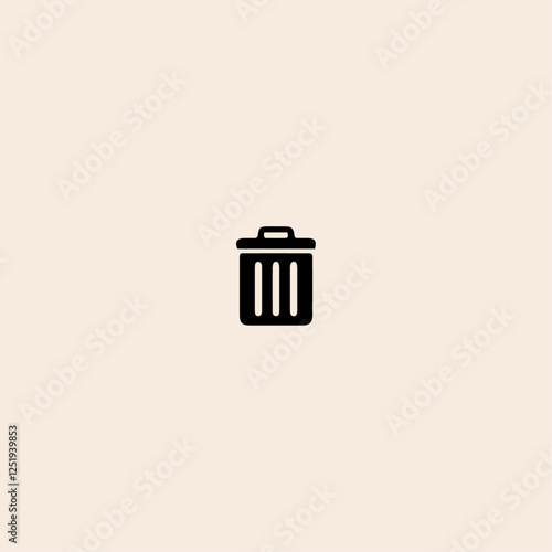 Garbage icon flat vector design. 