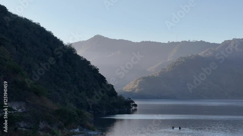Cinematic drone shots of Lake Ayarza, Guatemala – Morning mist, mountain landscapes, and jet ski action