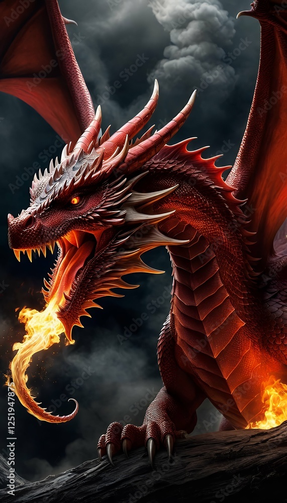 fire dark red creature mythology dragon breathing fantasy illustration generative ai red dragon big giant fantasy fire creature evil breath portrait hell monster illustration art digital head myth fire dark red creature mythology dragon breathing fantasy illustration generative ai red dragon big giant fantasy fire creature evil breath portrait hell monster illustration art digital head myth