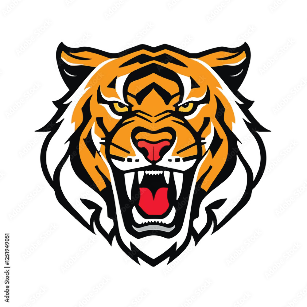 Tiger head Logo. Tiger roaring. Vector illustration. Tiger head Logo. Tiger roaring. Vector illustration.