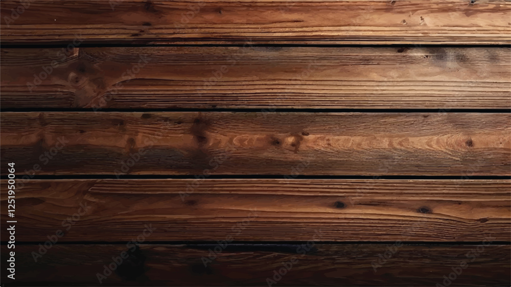 Naklejka premium Wood planks vector background. Wooden surface background. Old Wooden Background. Wooden texture background. 