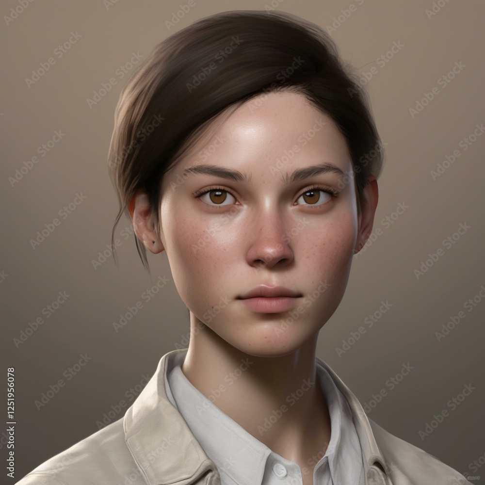 A highly detailed, hyper-realistic close-up portrait of an AI-generated human face. This digital artwork features lifelike skin textures, expressive eyes, and natural lighting. A highly detailed, hyper-realistic close-up portrait of an AI-generated human face. This digital artwork features lifelike skin textures, expressive eyes, and natural lighting.