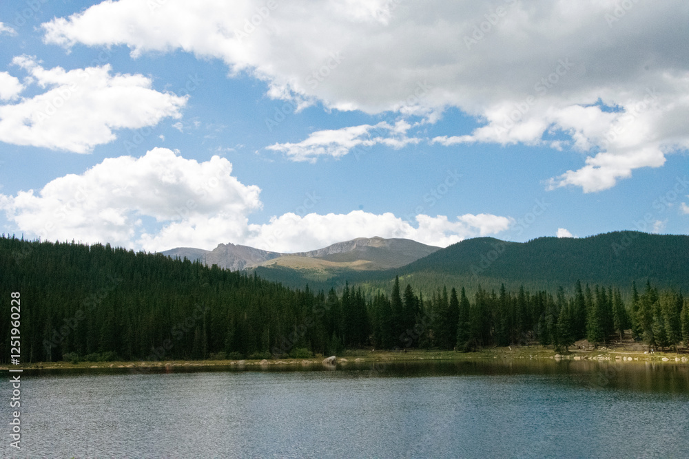 Rocky Mountains Rising Behind Echo Lake in Colorado Rocky Mountains Rising Behind Echo Lake in Colorado