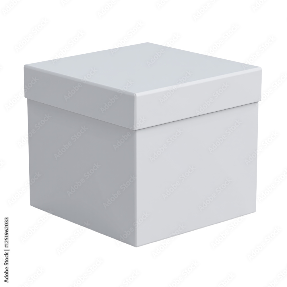 A white square box on a cutout background. A white square box on a cutout background.