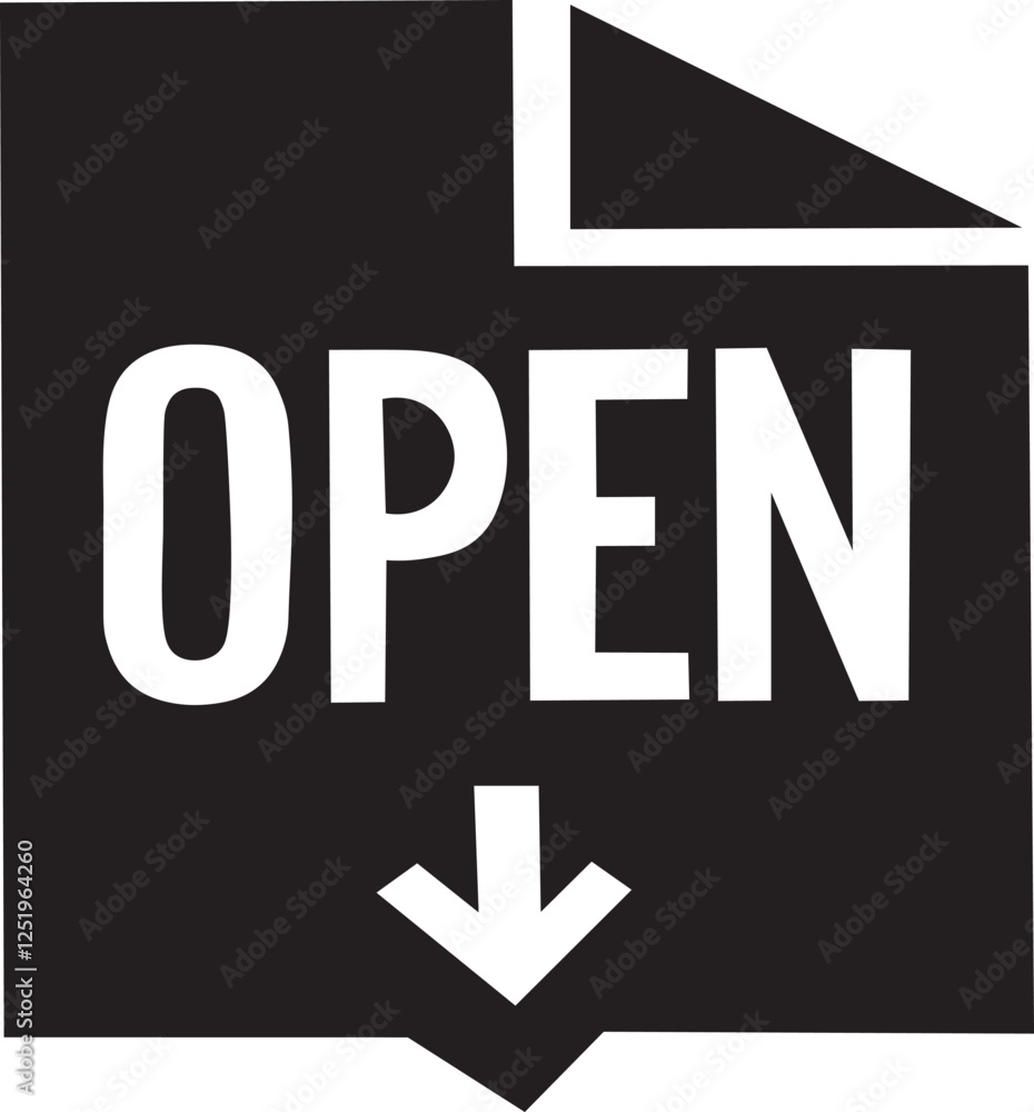 Open file document icon vector art illustration Open file document icon vector art illustration