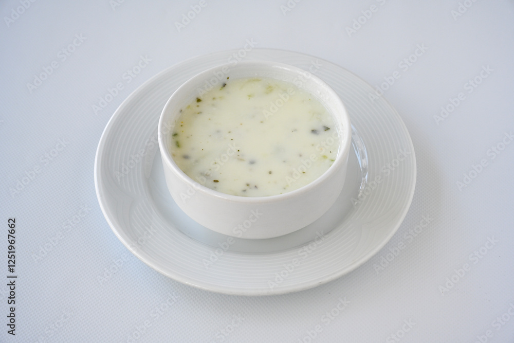 Yayla Corbasi known as Turkish yogurt soup Yayla Corbasi known as Turkish yogurt soup