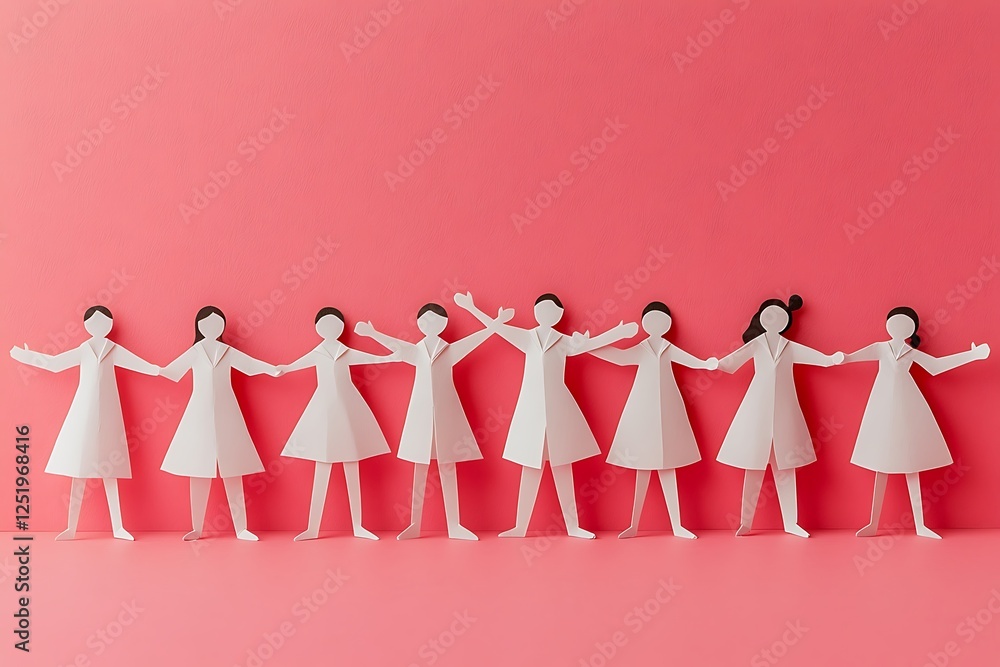 Empowered Women Silhouettes Celebrating Unity
