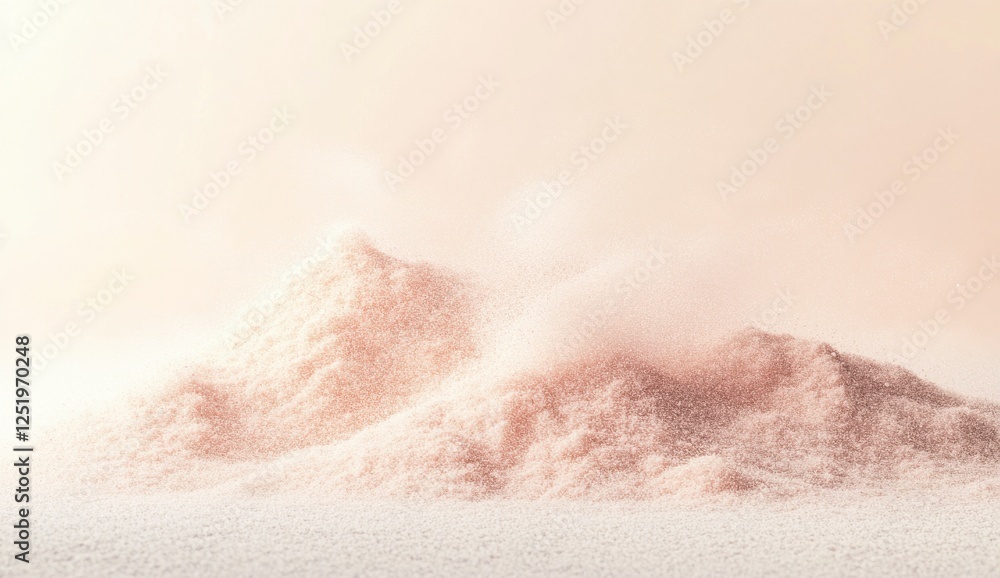 Fototapeta premium Abstract Powder Pile With Soft Light And Particles