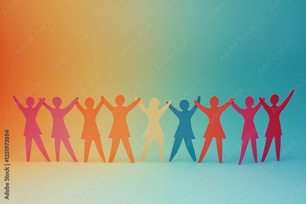 Empowered Diverse Group Standing Together Empowered Diverse Group Standing Together
