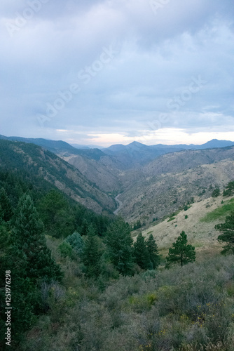 Road Cutting Between the Mountains