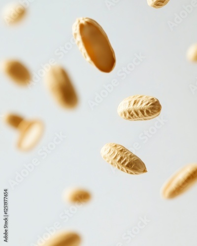 Wallpaper Mural Floating Peanuts Against A Light Background Torontodigital.ca