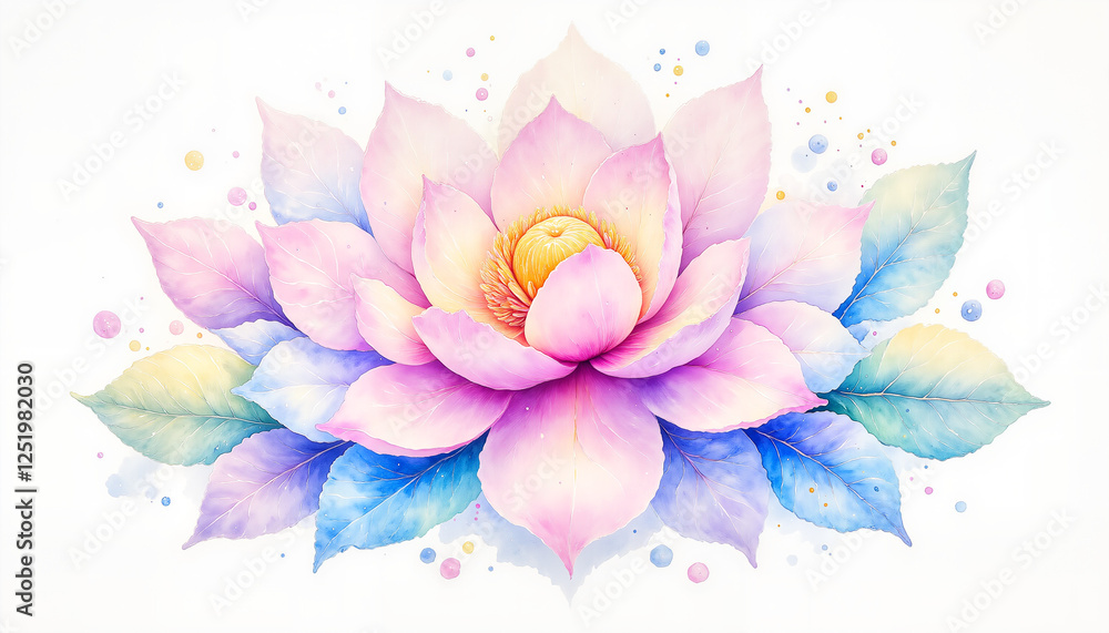 Fototapeta premium Delicate magnolia flower in soft pink and white tones, artistic beauty