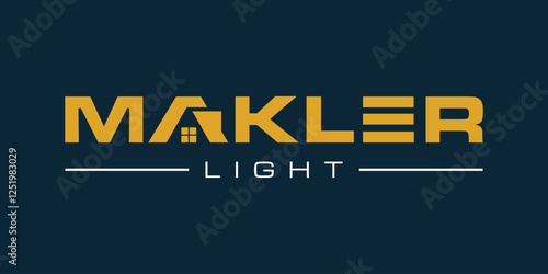 Real Estate simple house Logo for Business. Gold house logo real estate company