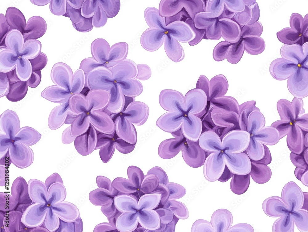 Purple Lilac Flower Pattern Background Purple Lilac Flower Pattern Background
