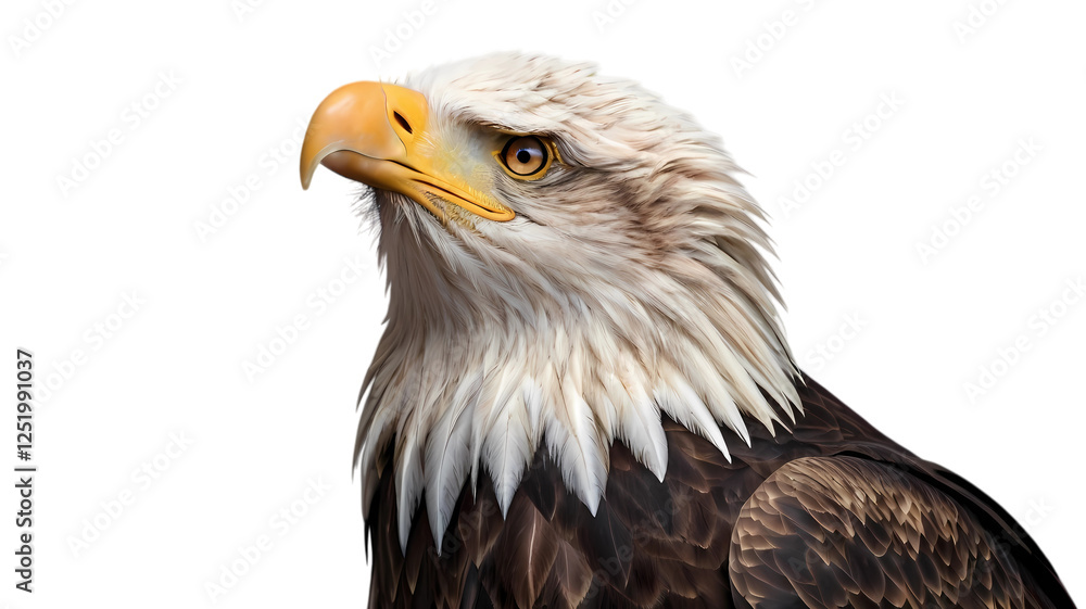 Obraz premium american bald eagle on transparent background PNG 