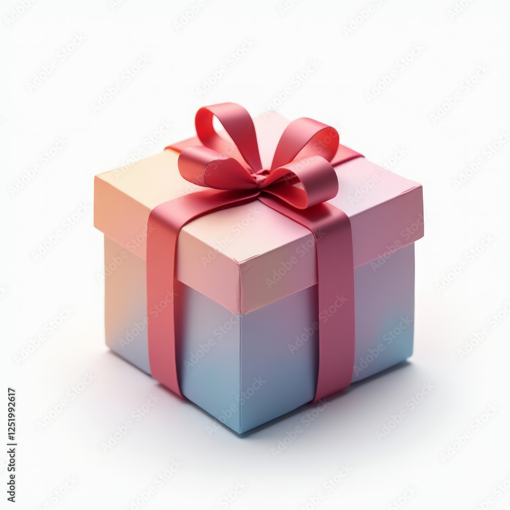 Abstract Gradient-Wrapped Present with Soft Color Fades Isolated on a White Background Abstract Gradient-Wrapped Present with Soft Color Fades Isolated on a White Background