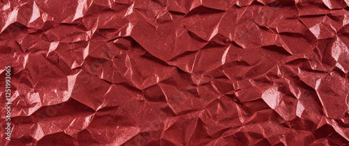 Wallpaper Mural Close-up of crumpled red metal texture with a shiny, metallic, icy surface Torontodigital.ca