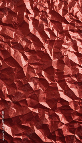 Wallpaper Mural Close-up of crumpled red metal texture with a shiny, metallic, icy surface Torontodigital.ca