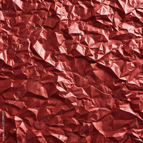 Wallpaper Mural Close-up of crumpled red metal texture with a shiny, metallic, icy surface Torontodigital.ca