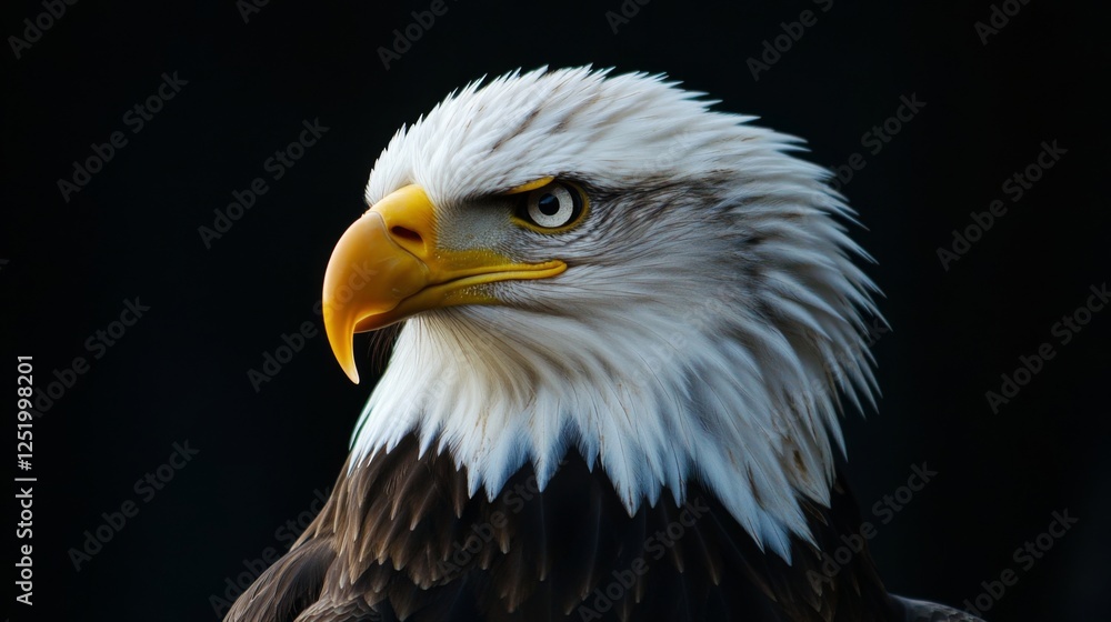 Majestic Bald Eagle Portrait: A Powerful Bird of Prey in Stunning Detail Majestic Bald Eagle Portrait: A Powerful Bird of Prey in Stunning Detail