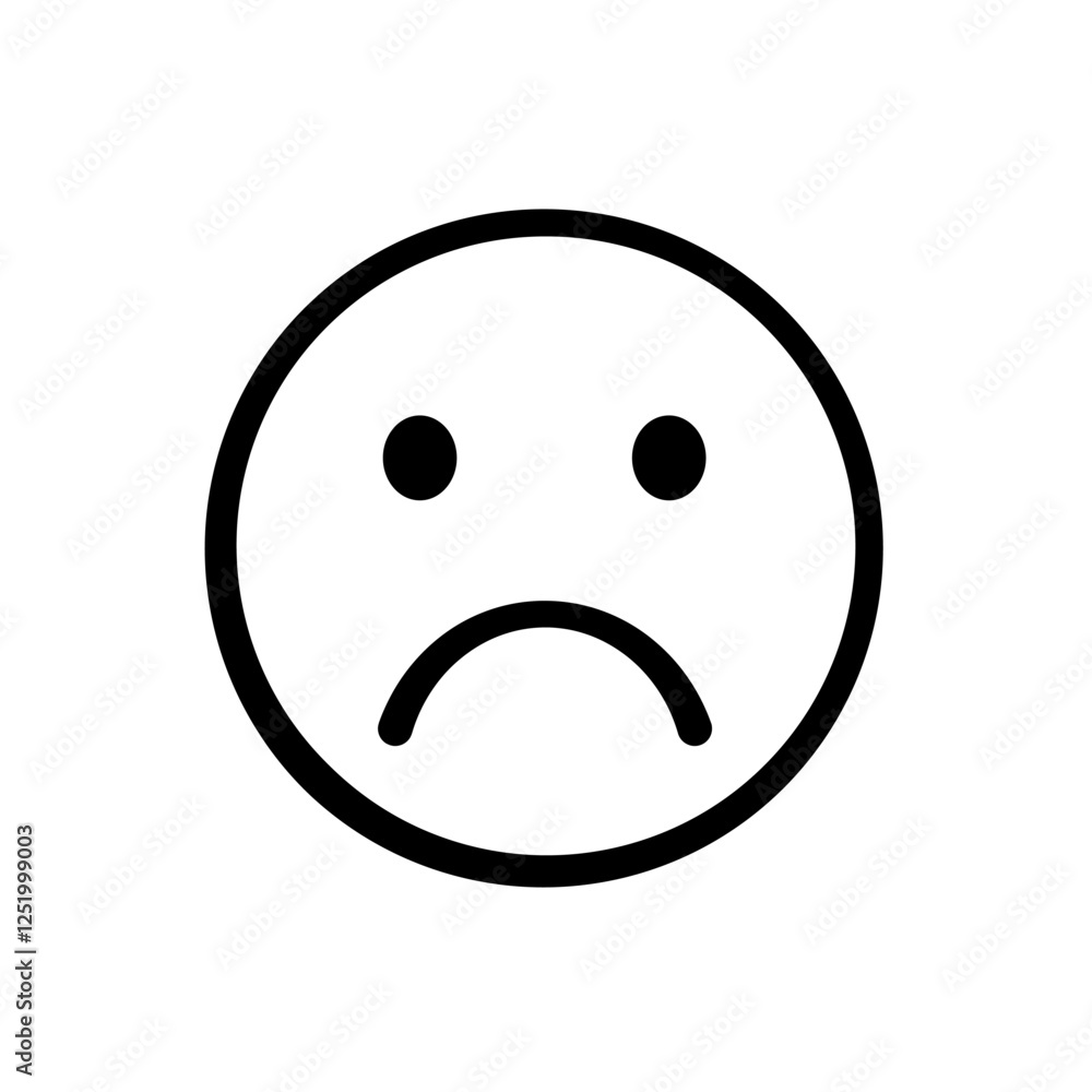 Fototapeta premium sad emoji - vector icon