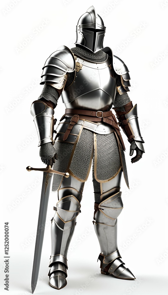 apon rendering armor sword holding suit full powerful 3d white background knight standing medieval illustration knight powerful male brave white isolated middle-ages strength traditional costume apon rendering armor sword holding suit full powerful 3d white background knight standing medieval illustration knight powerful male brave white isolated middle-ages strength traditional costume