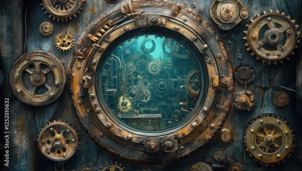 Steampunk Underwater Mechanism: A Retro-Futuristic Vision Steampunk Underwater Mechanism: A Retro-Futuristic Vision