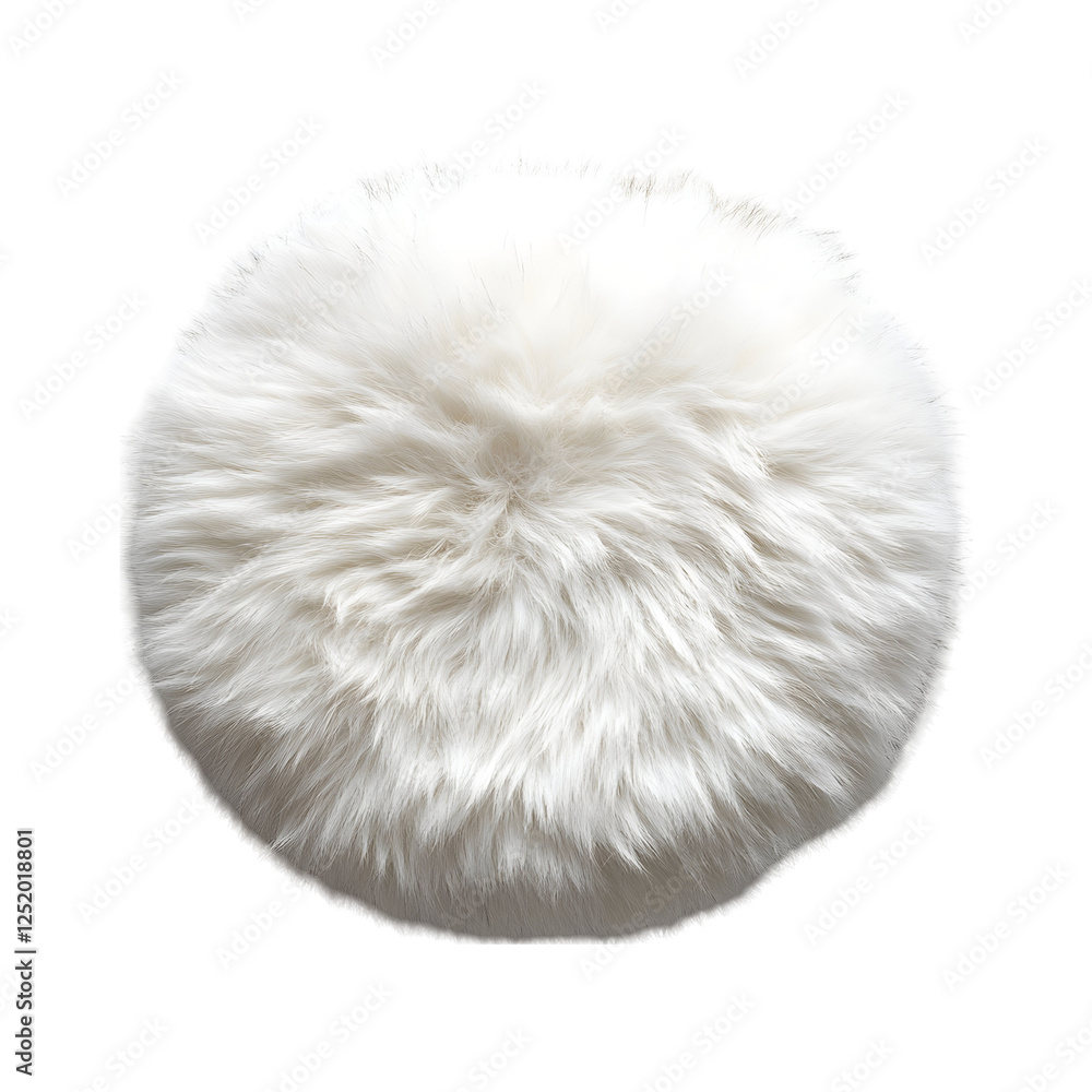 Faux Fur Muff Handwarmer in Pure White Isolated on Transparent Background Faux Fur Muff Handwarmer in Pure White Isolated on Transparent Background