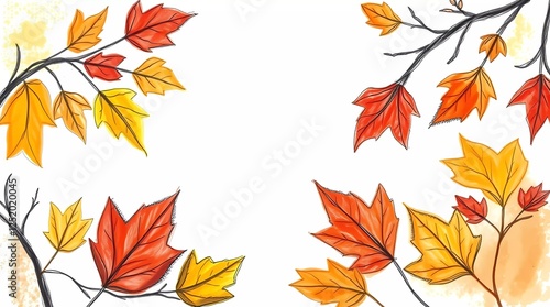 autumn leaves vector illustration