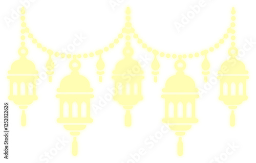 Glowing Ramadan lanterns decoration