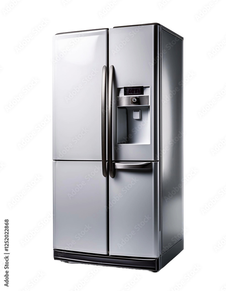 Refrigerator clean minimalist on transparency background Refrigerator clean minimalist on transparency background