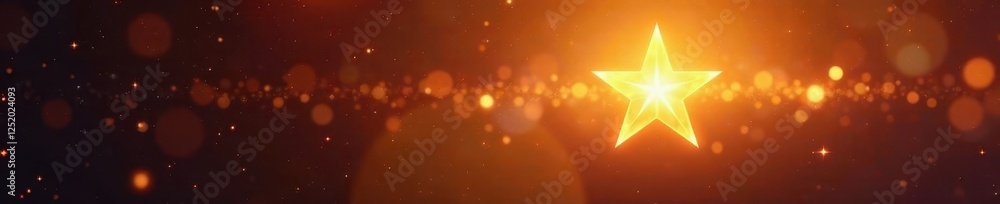 Luminous star on glittering gold, casting warm light , wealth, achievement, glow Luminous star on glittering gold, casting warm light , wealth, achievement, glow